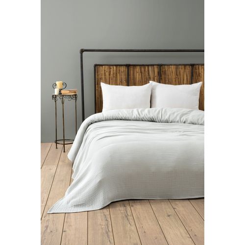 Muslin - Grey (220 x 250) Grey Double Bedspread slika 1