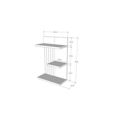 Kinik - White White Wall Shelf slika 3