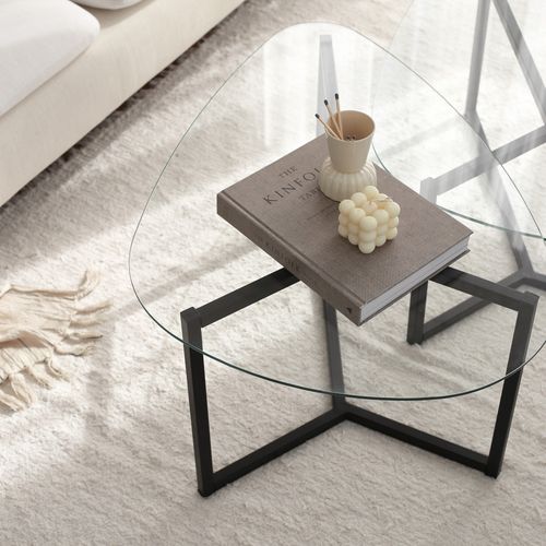 Hanah Home Bellisimo - Black Matte Black Coffee Table Set slika 7