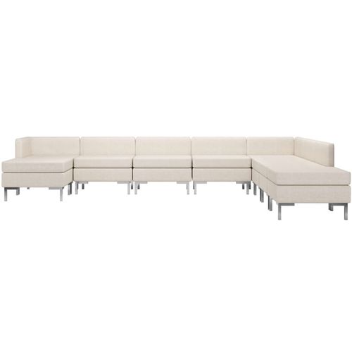 9-dijelni set sofa od tkanine krem slika 3