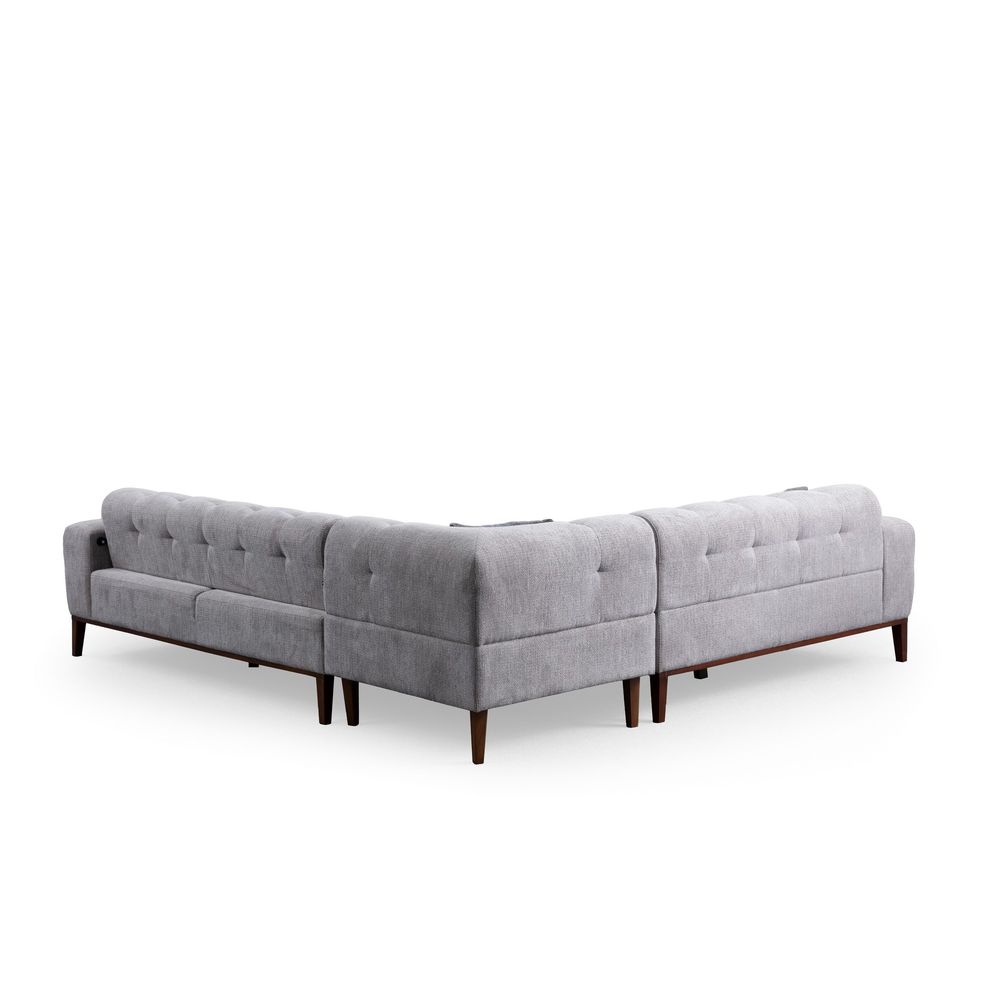 Athena Corner L2-C-3R - Svijetlosiva Ugaona Sofa slika 9