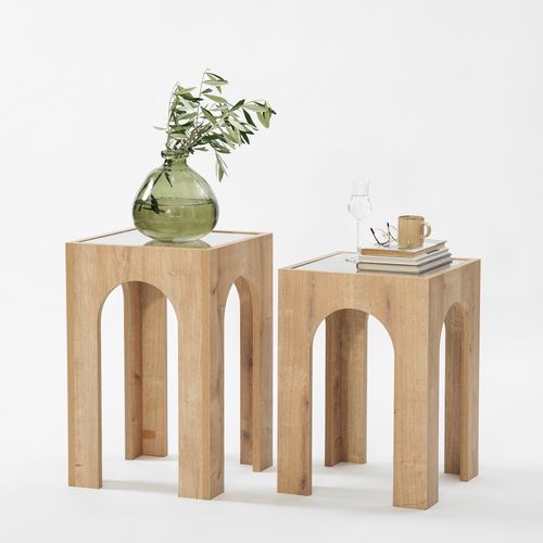 Seine 2 - Oak, Transparent
 Oak
Transparent Coffee Table Set slika 3