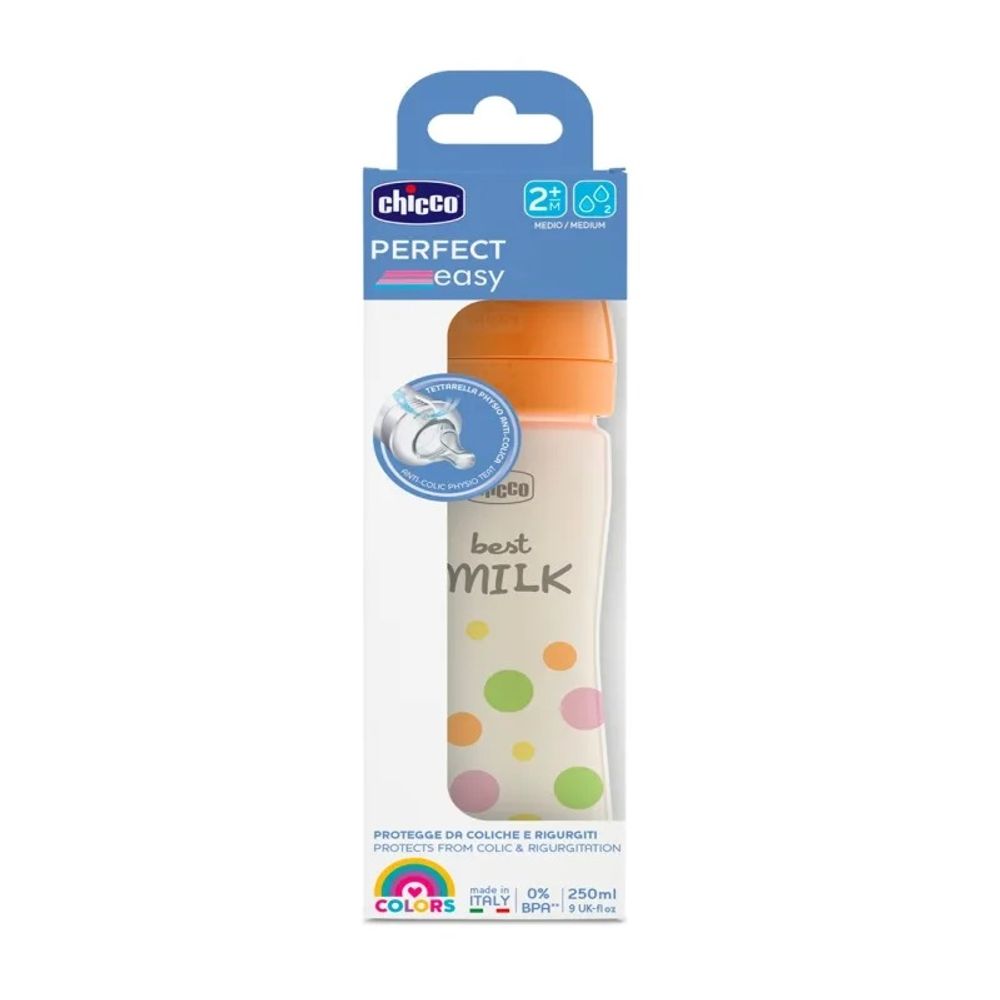 Chicco Flašica Perfect Easy 2m+ 250ml - Medium, Žuta slika 2