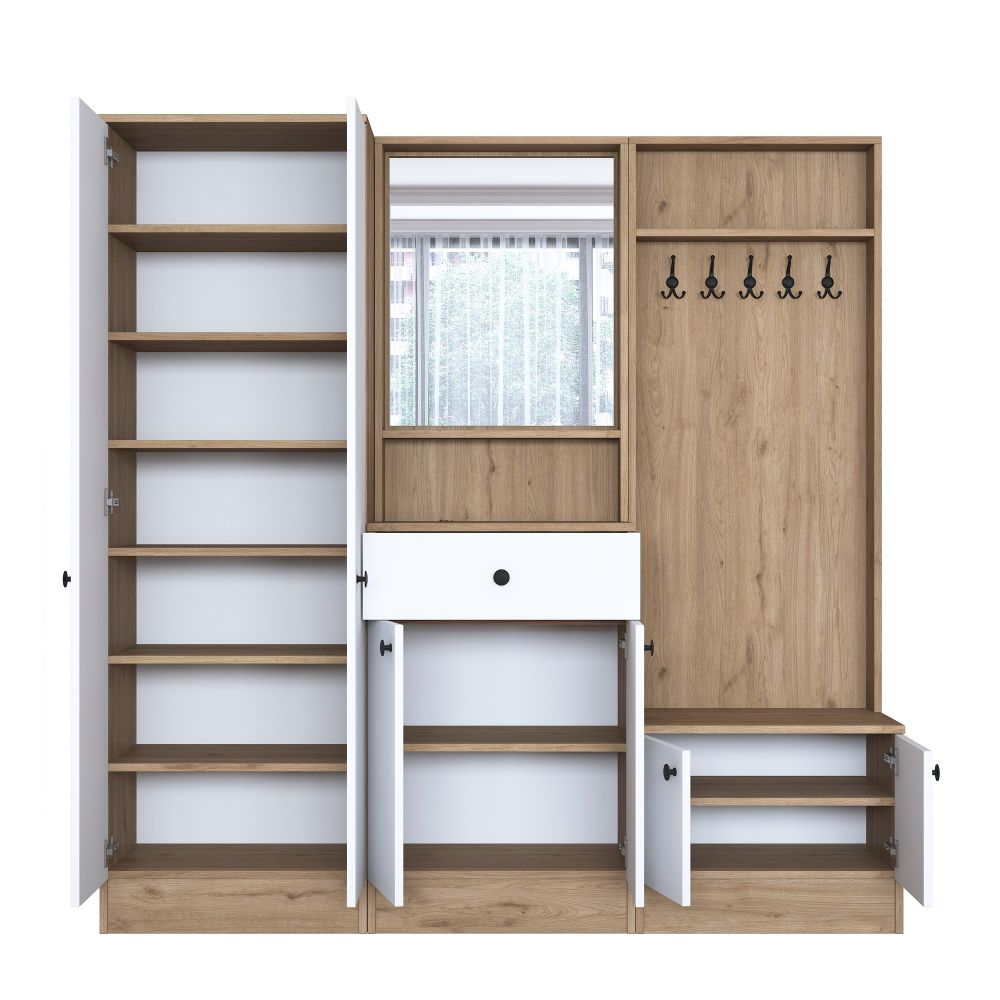Hall Stand P6 - M2 - 2257G u boji orah i bijela slika 8