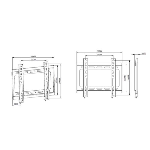 Nosač za TV FIX 17-42/FIKSNI/VESA 200x200/30kg/2cm od zida slika 6