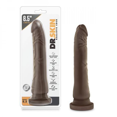 Dildo Dr. Skin, 22 cm, tamno smeđi slika 7