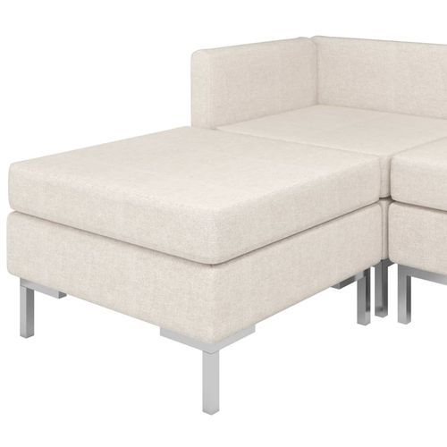 9-dijelni set sofa od tkanine krem slika 6