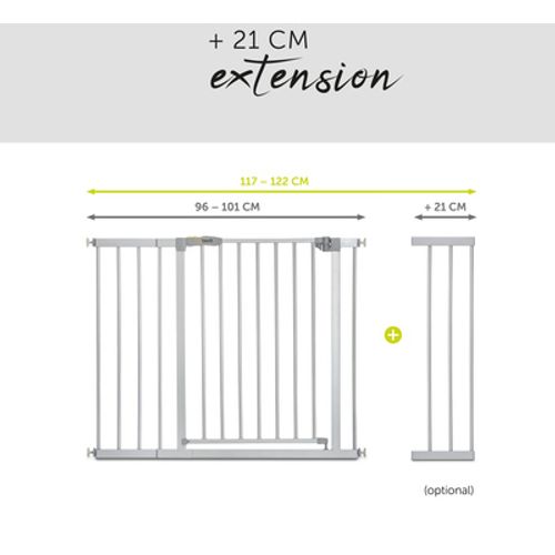 Hauck zaštitna ograda Stop N Safe 2 (75 - 80 cm) + nastavak 21 cm white = 96 - 101 cm slika 3