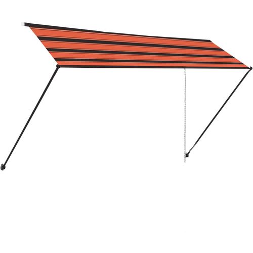 Tenda na uvlačenje s LED svjetlima 400x150 cm narančasto-smeđa slika 12