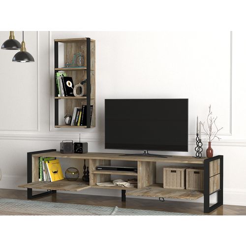 TV komoda Lost - Patik Walnut Black slika 3