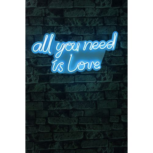 Wallity Ukrasna plastična LED rasvjeta, All You Need is Love - Blue slika 9