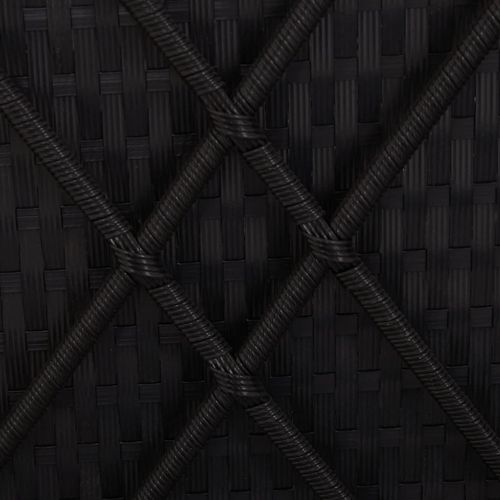 Pretvorivi ležaj za sunčanje od poliratana s jastukom crni slika 12