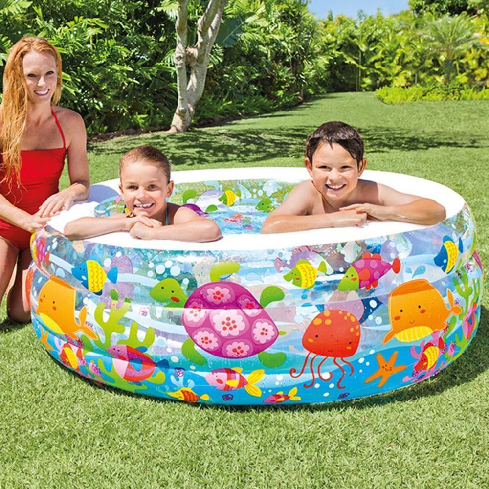 Intex bazen za djecu akvarijum 152x56 cm duvajuće dno 58480NP slika 2