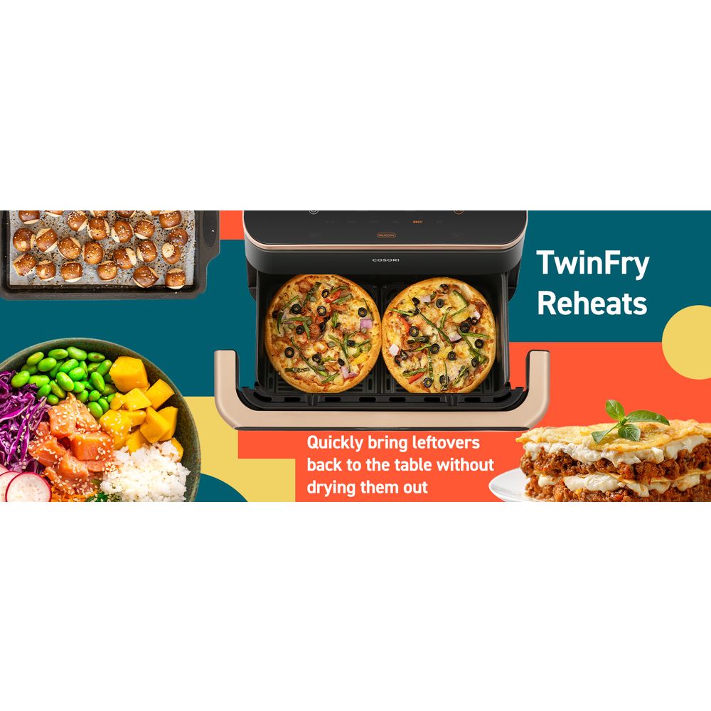 COSORI Dual Blaze Twinfry™ 10-Litre Air Fryer slika 14