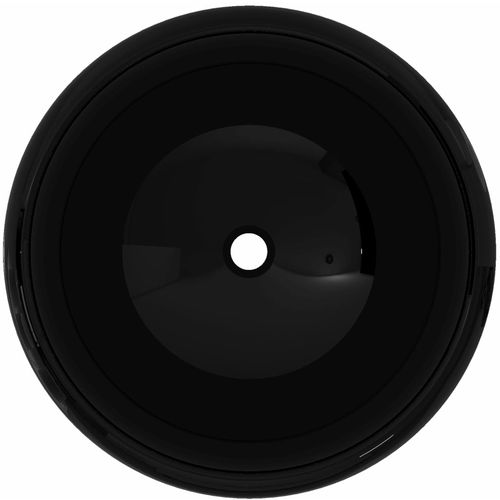 Keramički okrugli umivaonik 40 x 15 cm crni slika 8