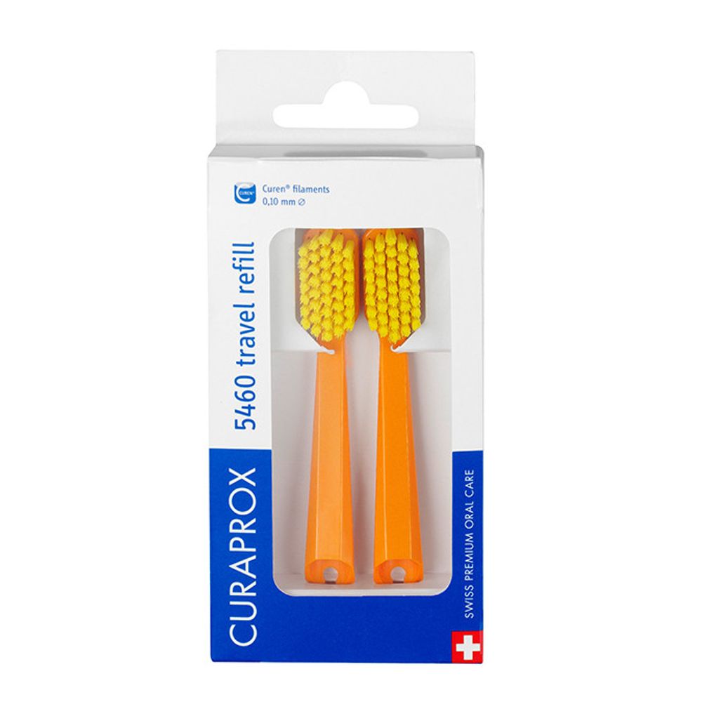 Curaprox Nastavak CS 5460 Ultra Soft 2kom - Nastavak za četkicu putnog seta, Narandžasti slika 1