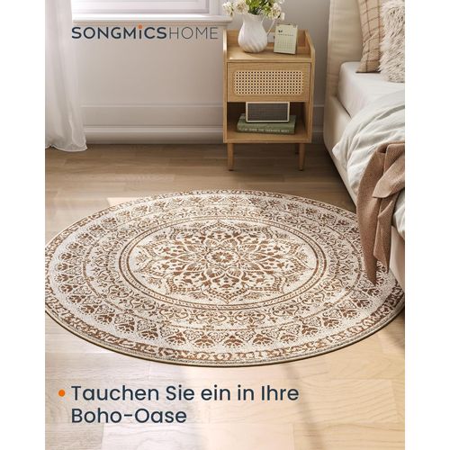 SONGMICS HOME Round rug, 120 cm slika 5