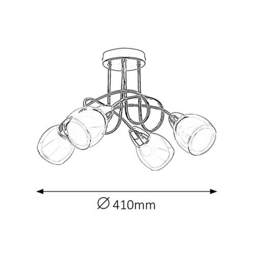 Rabalux Dave plafonska lampa E14 4x40W Moderna rasveta slika 2