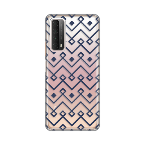 Torbica Silikonska Print Skin za Huawei P Smart 2021 Blue cubes slika 1