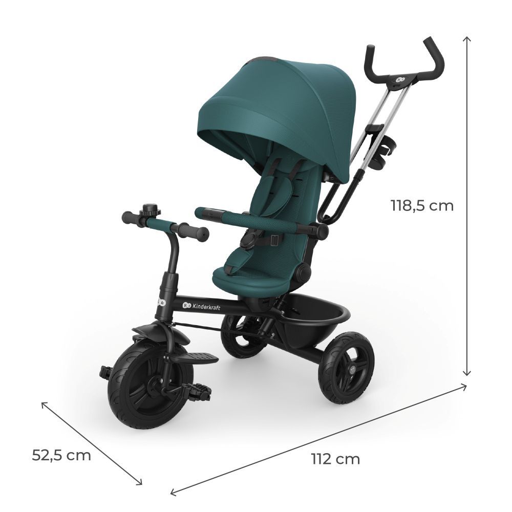 Kinderkraft Tricikl Aston 2 Plus, Green slika 14