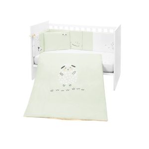 Kikka Boo Set posteljine sa ogradicom Sleepy Sheep 60x120 cm, 6 kom