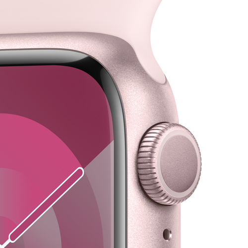 Apple Watch S9 GPS 41mm Pink Alu Case w Light Pink Sport Band - M/L slika 9