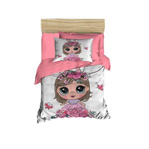 PH174 Pink
White
Brown Baby Quilt Cover Set
