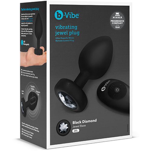 Vibrirajući analni čep B-Vibe XXL, crni slika 6