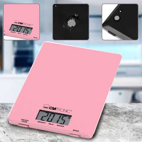 Clatronic KW 3626 LCD kuhinjska vaga digitalna Opseg mjerenja (kg)=5 kg ružičasta slika 2