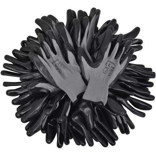 Radne rukavice Nitril 24 Para Sivo-Crne Veličina 8/M slika 15