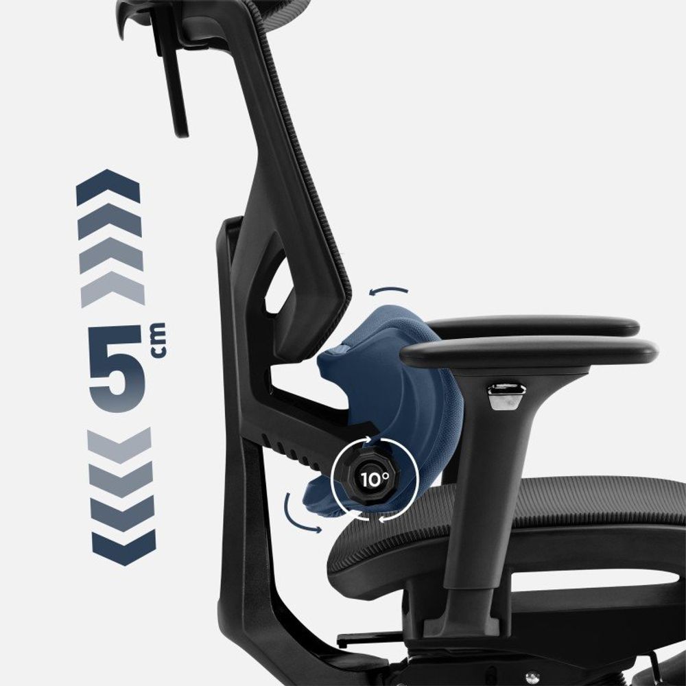 Ergonomska stolica Expert 8.7 Black Mesh slika 5