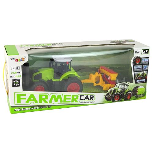 Traktor s balirkom na daljinsko upravljanje R/C 1:16 - zeleno/žuti slika 8