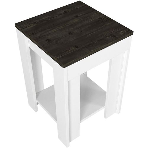 Woody Fashion Pomoćni stol, Bijela boja Tamno smeđa, Done slika 5