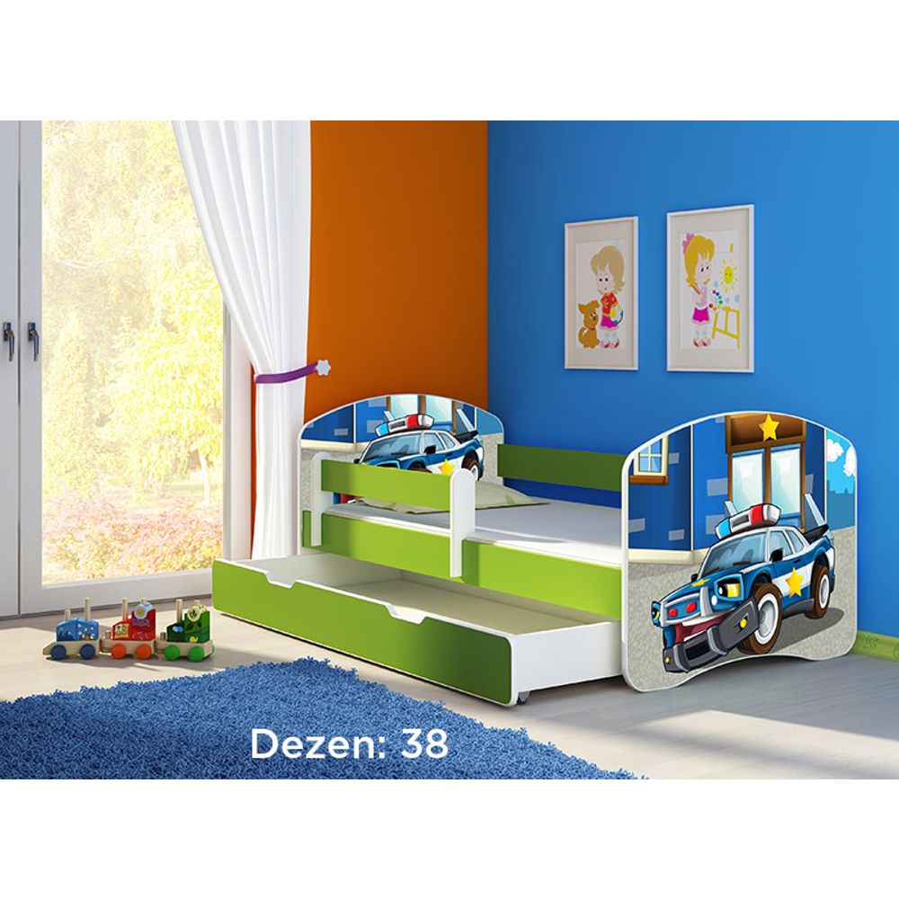 ACMA Dječiji krevet Acma II sa ladicom Green - 180x80cm - Dezen 38 slika 2