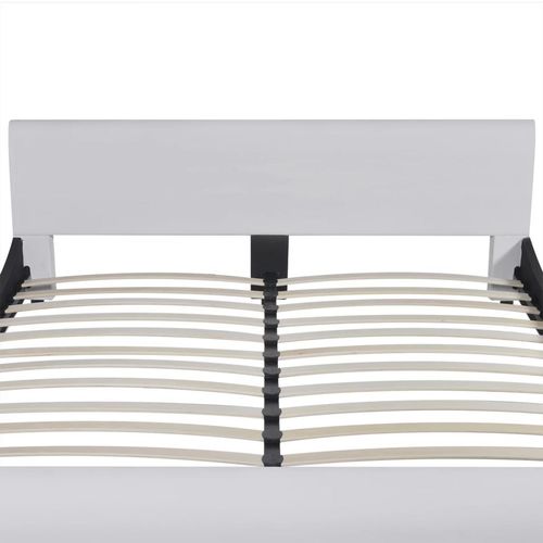 Krevet od umjetne kože s madracem od memorijske pjene bijeli slika 6