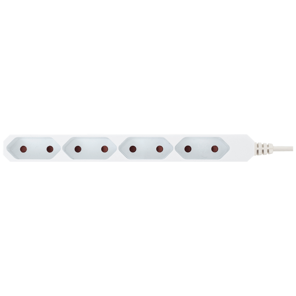 home Produžni kabl, 4 EURO utičnice, 0.75mm², 3 met, bijeli - NV 4E-3/WH slika 1