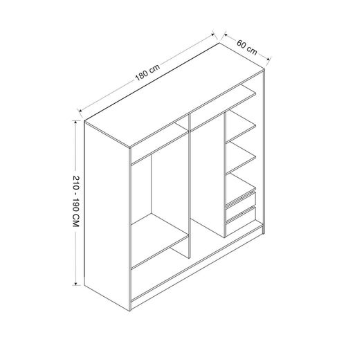 Kale - 3968 WhiteBlack Wardrobe slika 8