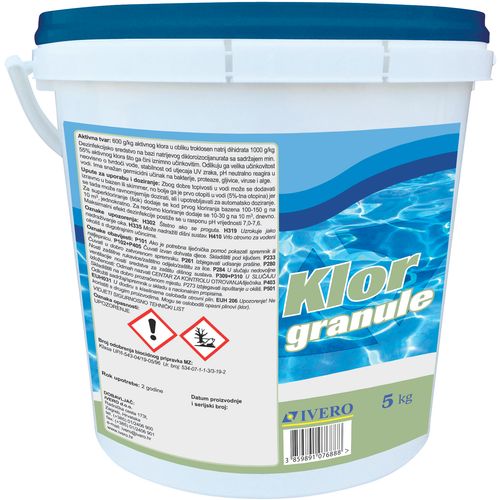 Ivero klor granule 5kg slika 1