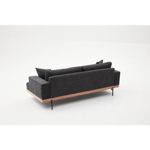 Atelier Del Sofa Liva - Anthracite Anthracite 3-Seat Sofa slika 8