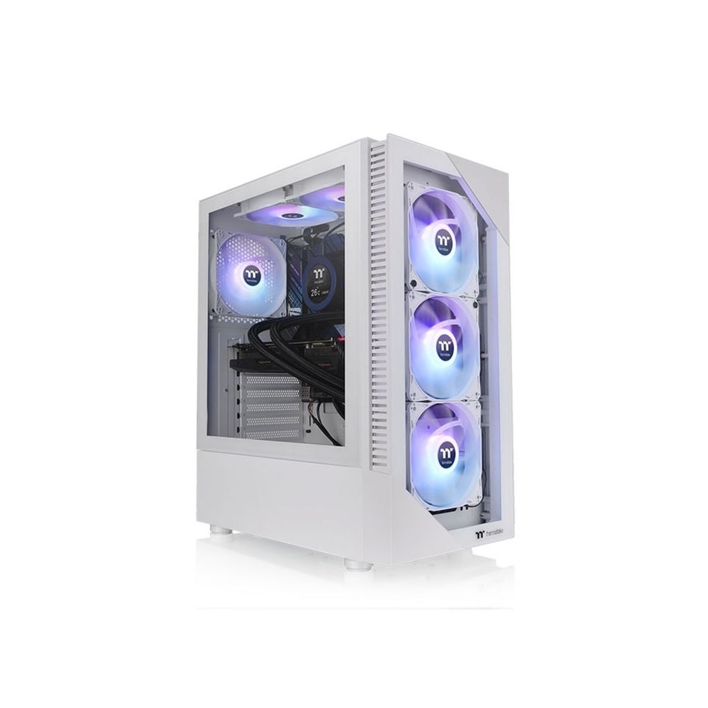 Thermaltake View 200 ARGB Snow Mid tower, tempered glass, 3x 120mm ARGB Lite fan slika 1