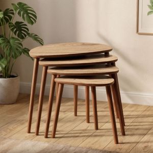 Nesting Table Nora - Set od 4 komada u boji hrasta