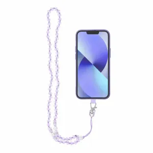 Privjesak za telefon CRYSTAL DIAMOND / dužina kabla 74cm (37cm u omči) / oko vrata ljubičasta