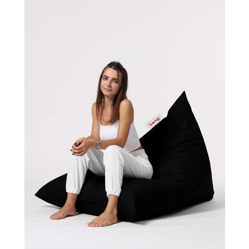 Atelier Del Sofa Vreća za sjedenje, Pyramid Big Bed Pouf - Black slika 5