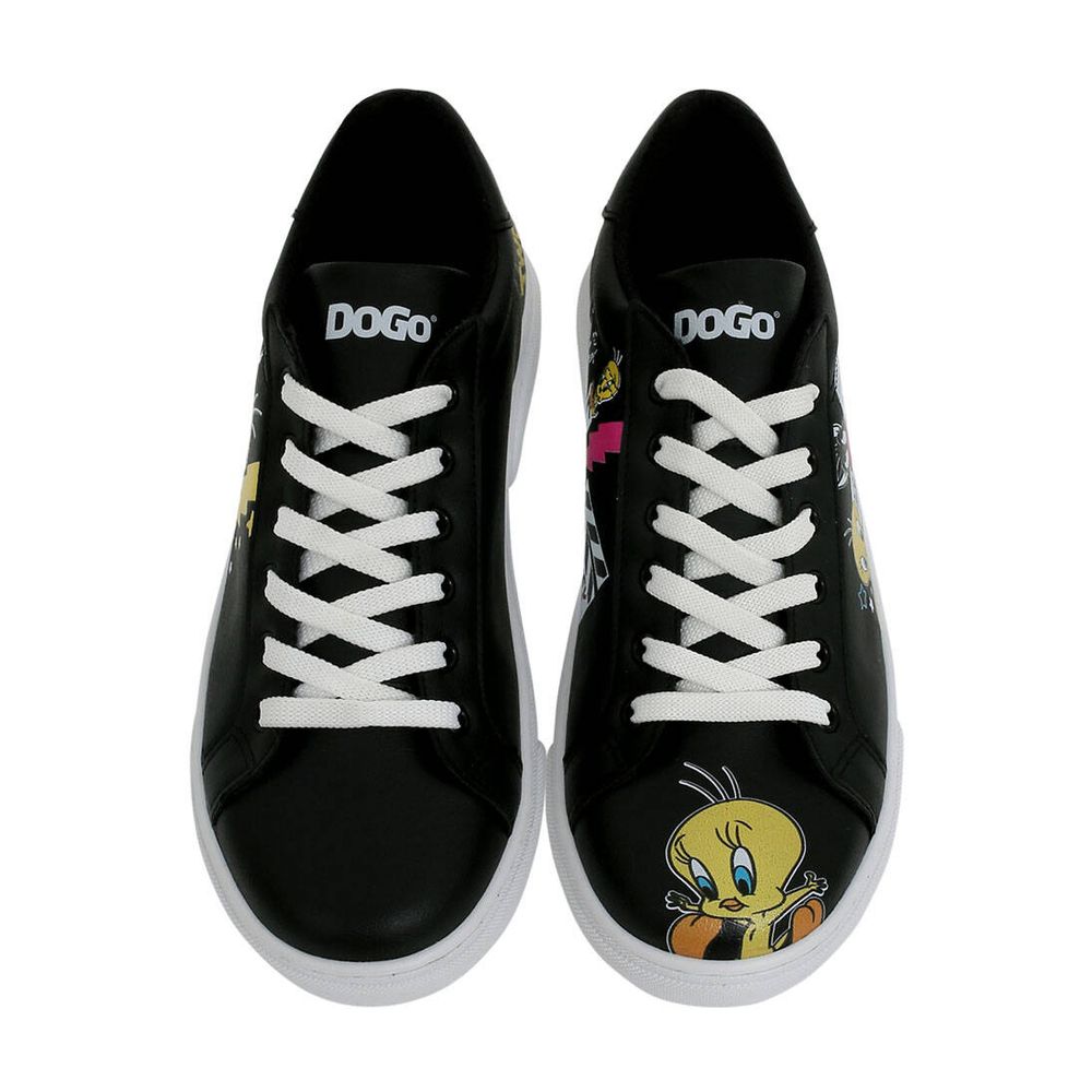 DOGO Ženske patike Ace Sneakers - Najbolji od Tweety i Sylvester u Crnoj Boji slika 11