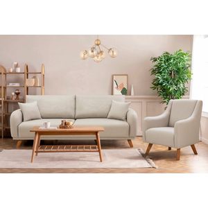 Atelier Del Sofa Hera Set - Krem Garnitura sa Sofa-Krevetom