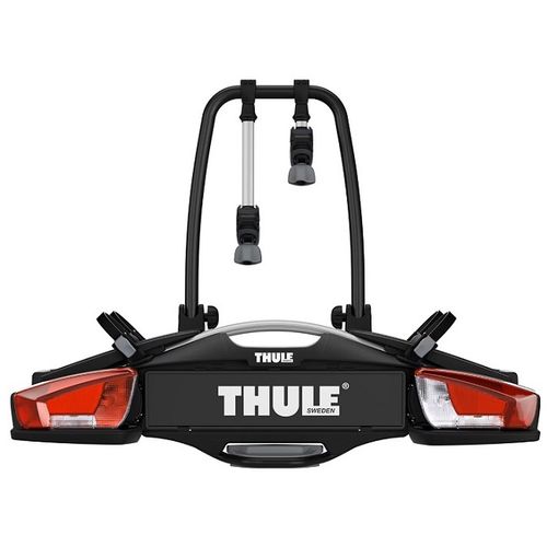 Thule VeloCompact 13-pinski nosač platforme za 2 bicikla koji se postavlja na kuku za vuču u kombinaciji crne boje / boje aluminija slika 2