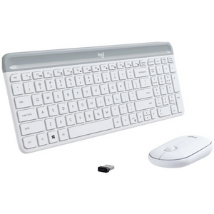 Tipkovnica i miš Logitech MK470 Slim Wireless Combo, OFFWHITE, 920-009205