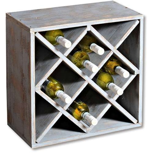 KESPER KSP69246 POLICA ZA VINO SIVO DRVO 20 BOCA 50X50X25CM slika 1