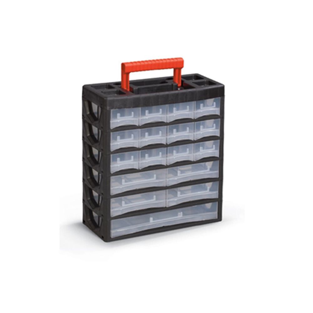 Plastični organizer PL 04 - vertikalna sa ručkom, 385 x 315 x 140 mm, 17 dijelova slika 1