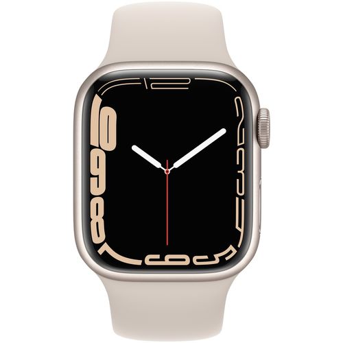 Apple Watch S7 GPS, 41mm Starlight Aluminium Case with Starlight Sport Band - Regular slika 2